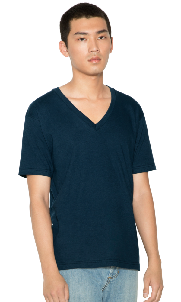 UNISEX FINE JERSEY V-NECK T-SHIRT