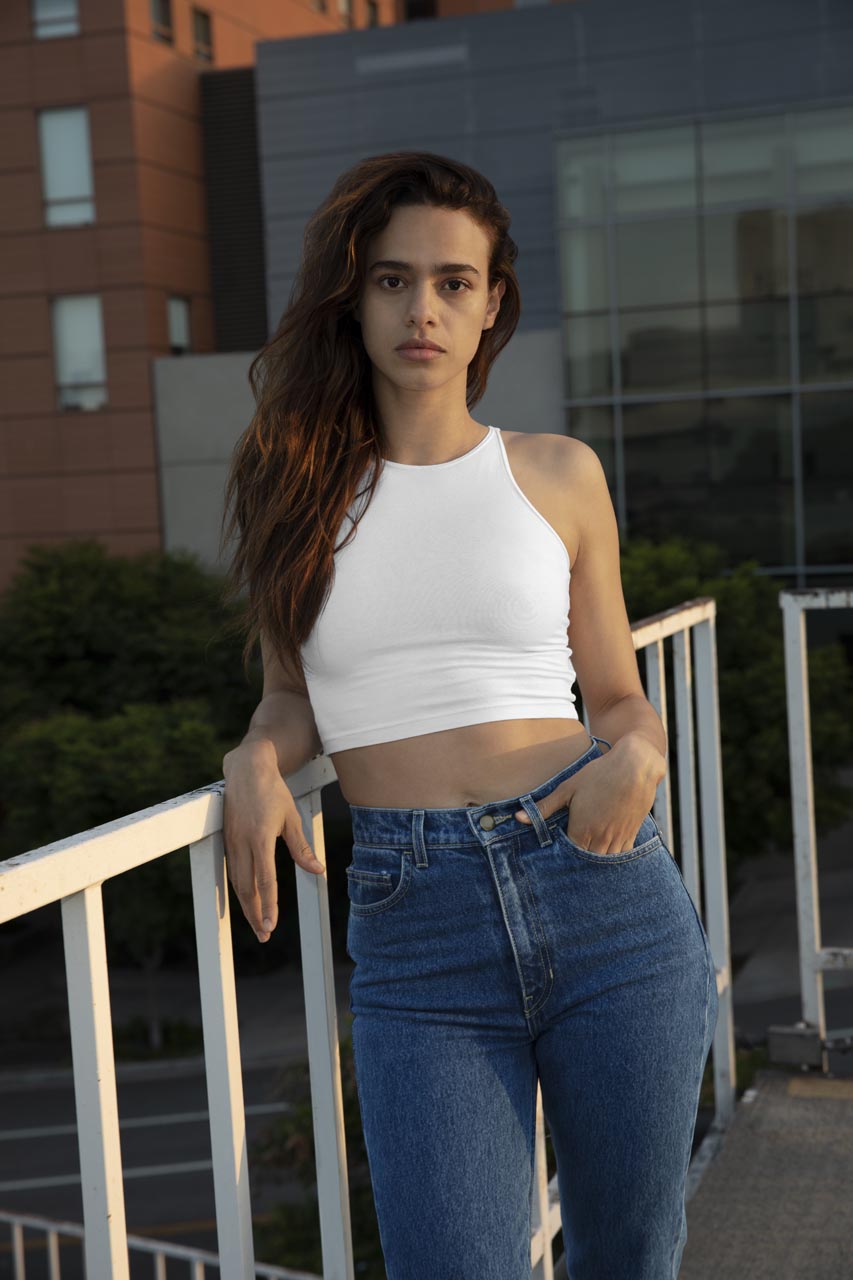 WOMEN'S COTTON SPANDEX CROP TANK