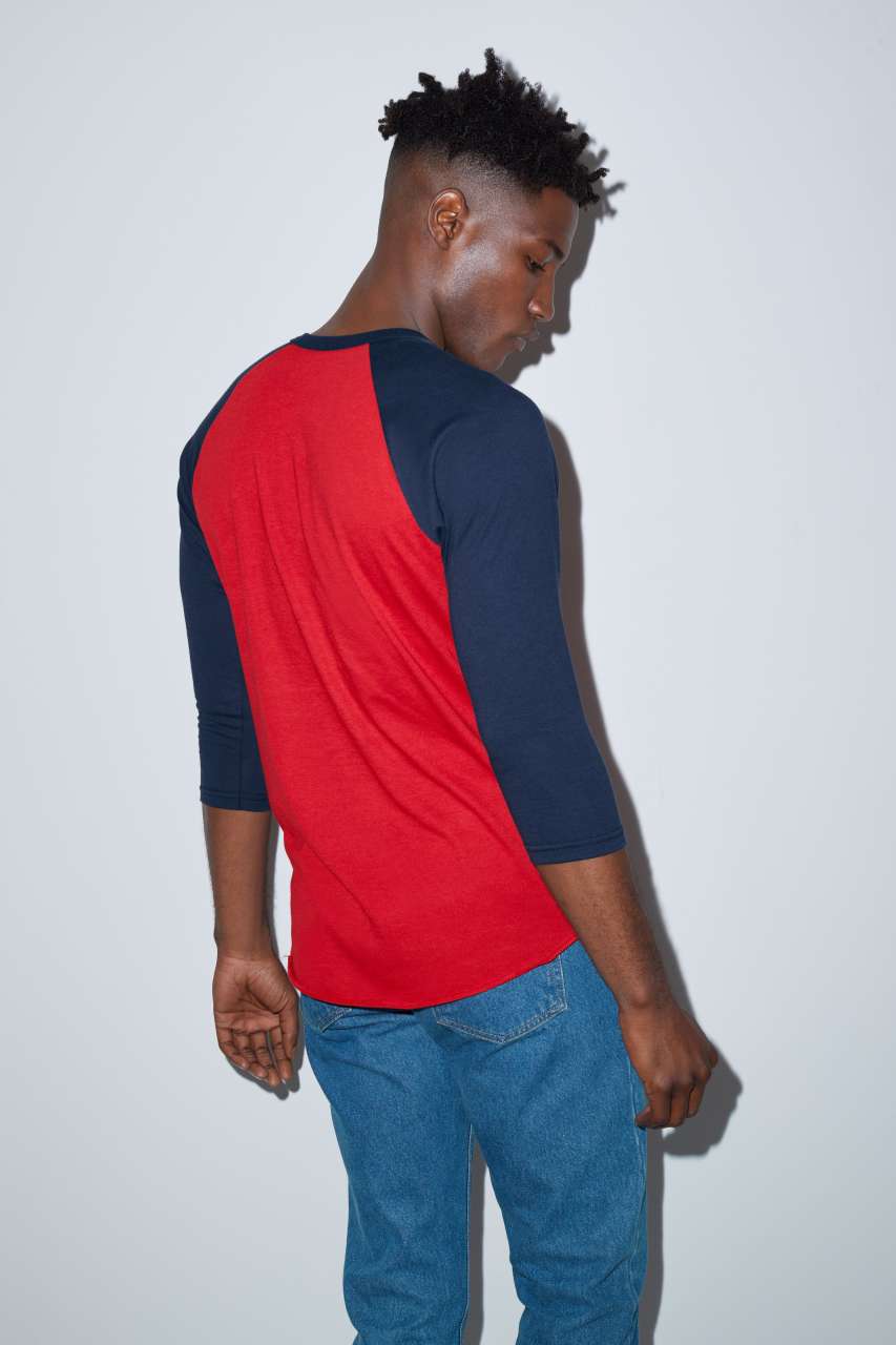 UNISEX POLY-COTTON 3/4 SLEEVE RAGLAN T-SHIRT - Slika 2