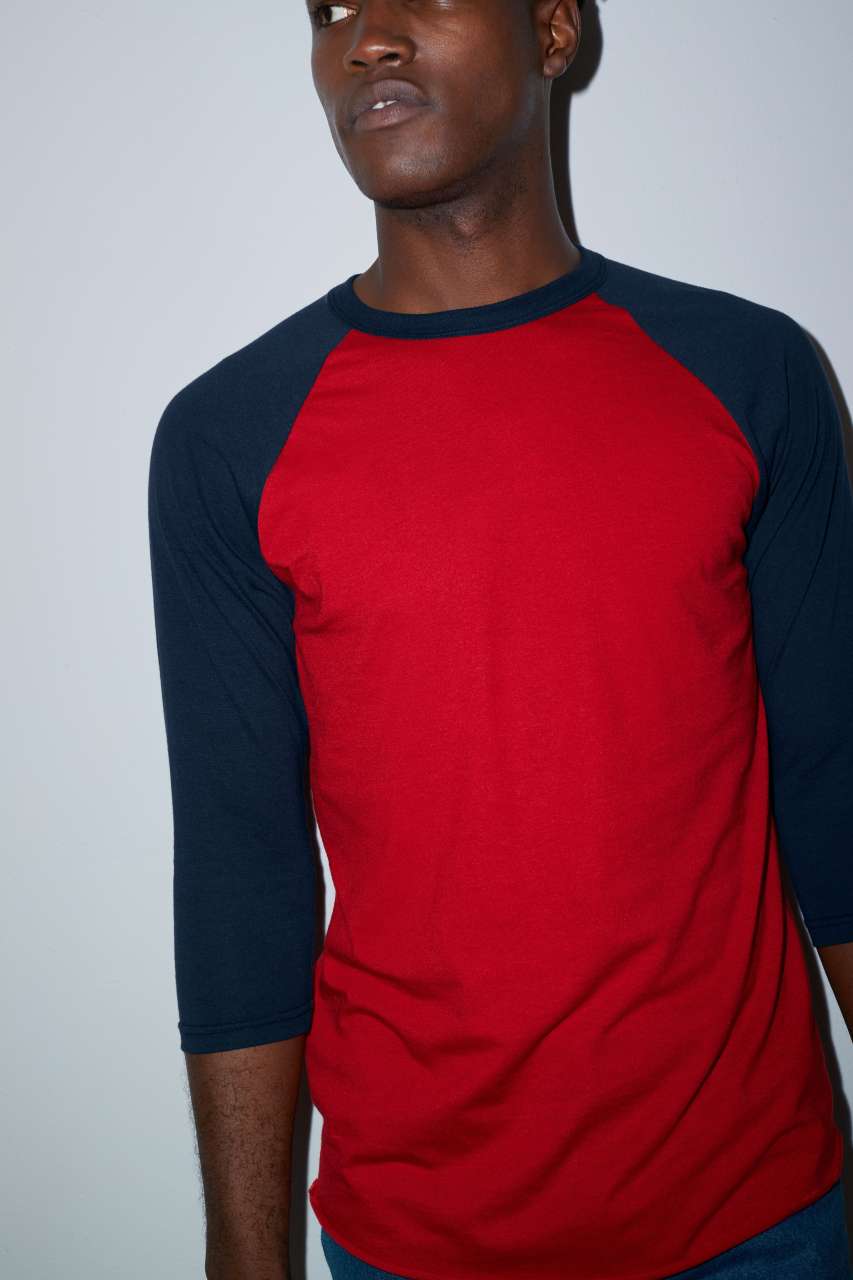 UNISEX POLY-COTTON 3/4 SLEEVE RAGLAN T-SHIRT - Slika 3