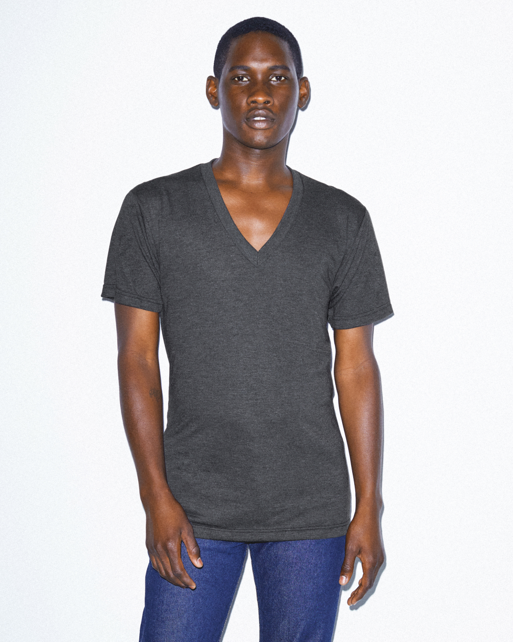 UNISEX TRI-BLEND SHORT SLEEVE V-NECK T-SHIRT