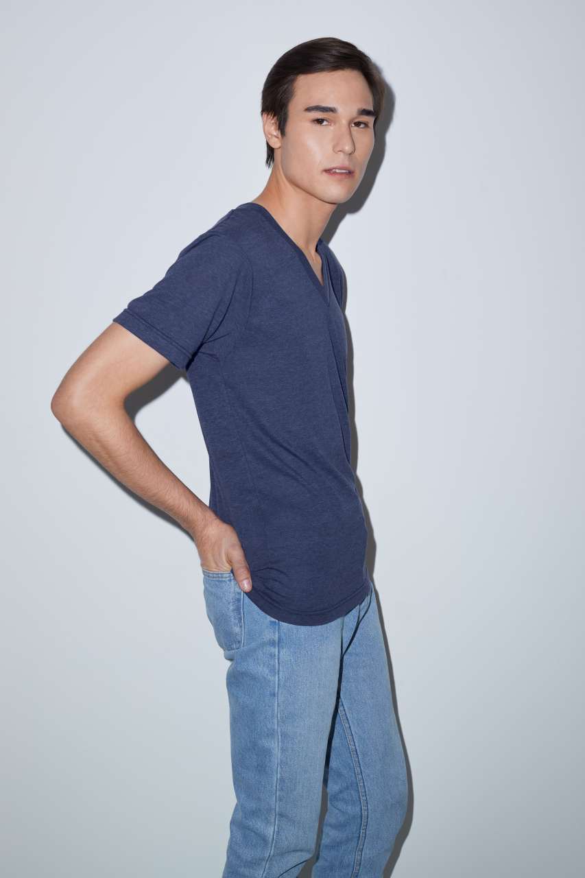 UNISEX TRI-BLEND SHORT SLEEVE V-NECK T-SHIRT - Slika 5