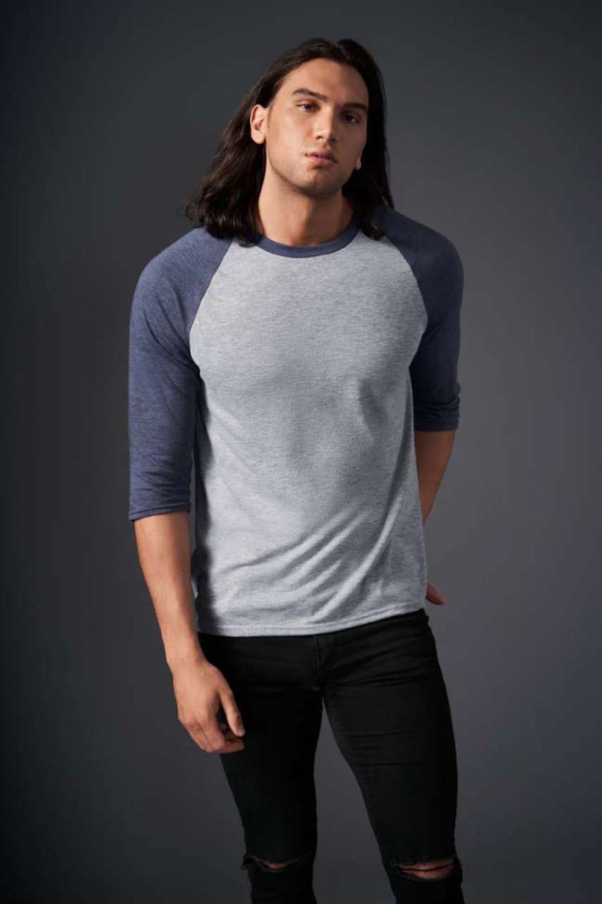 ADULT TRI-BLEND ¾ SLEEVE RAGLAN TEE - Slika 2
