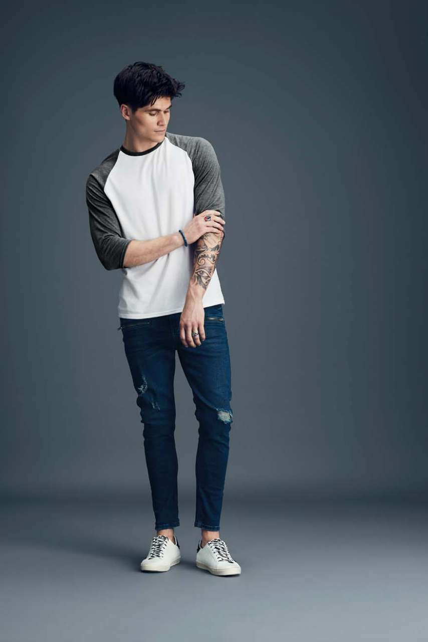 ADULT TRI-BLEND ¾ SLEEVE RAGLAN TEE - Slika 5