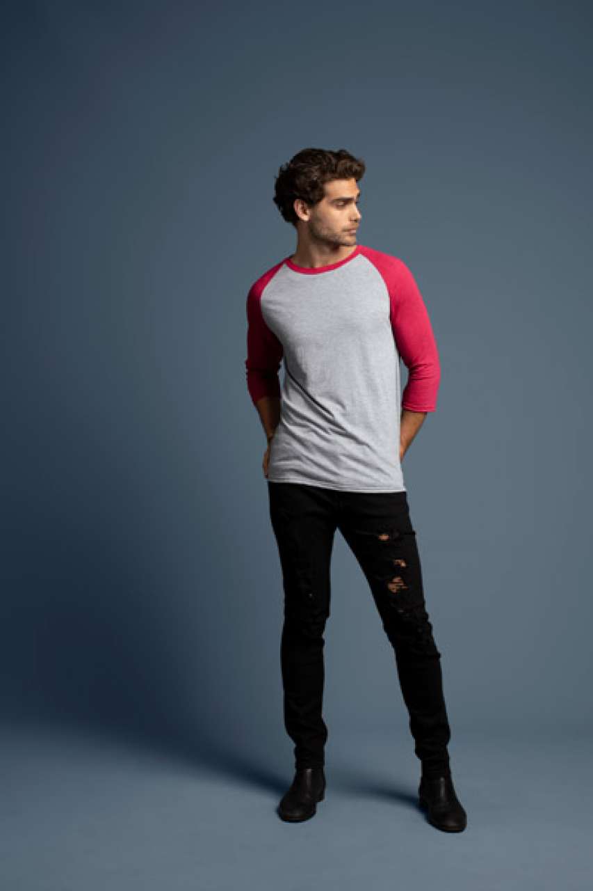 ADULT TRI-BLEND ¾ SLEEVE RAGLAN TEE - Slika 7