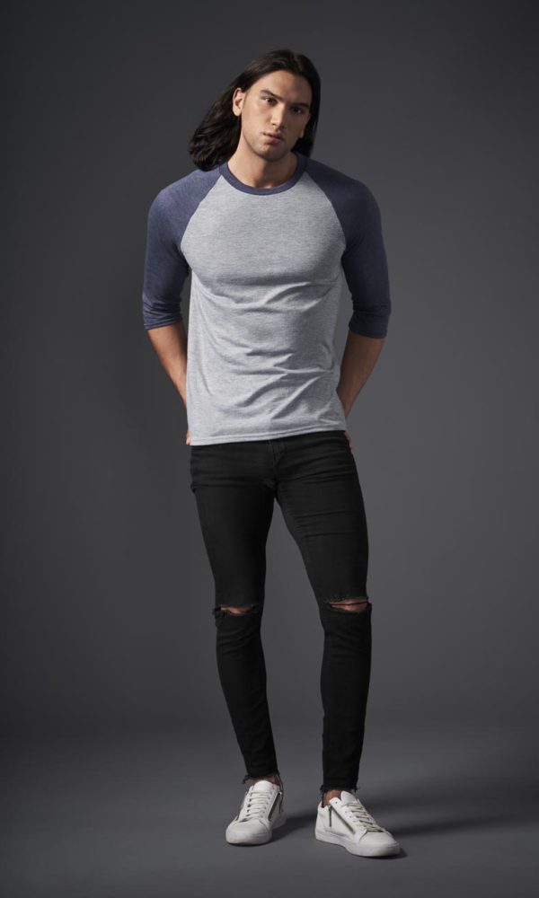 ADULT TRI-BLEND ¾ SLEEVE RAGLAN TEE