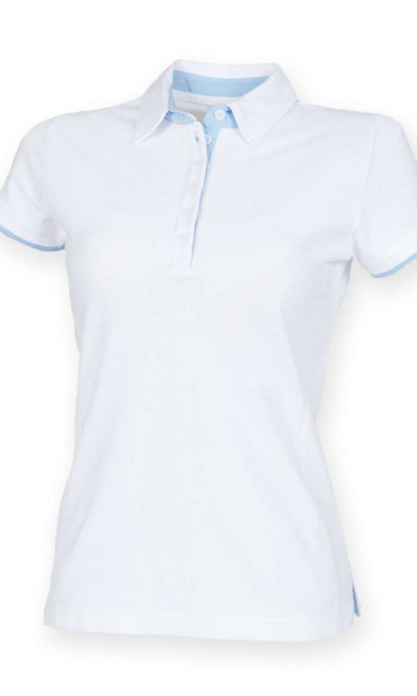 LADIES CONTRAST POLO SHIRT
