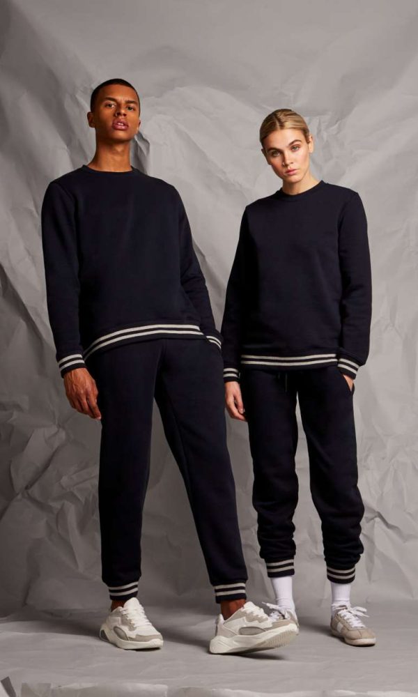 SWEAT WITH STRIPE CUFFS