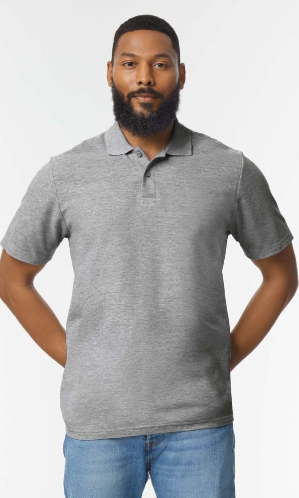 SOFTSTYLE® ADULT DOUBLE PIQUÉ POLO