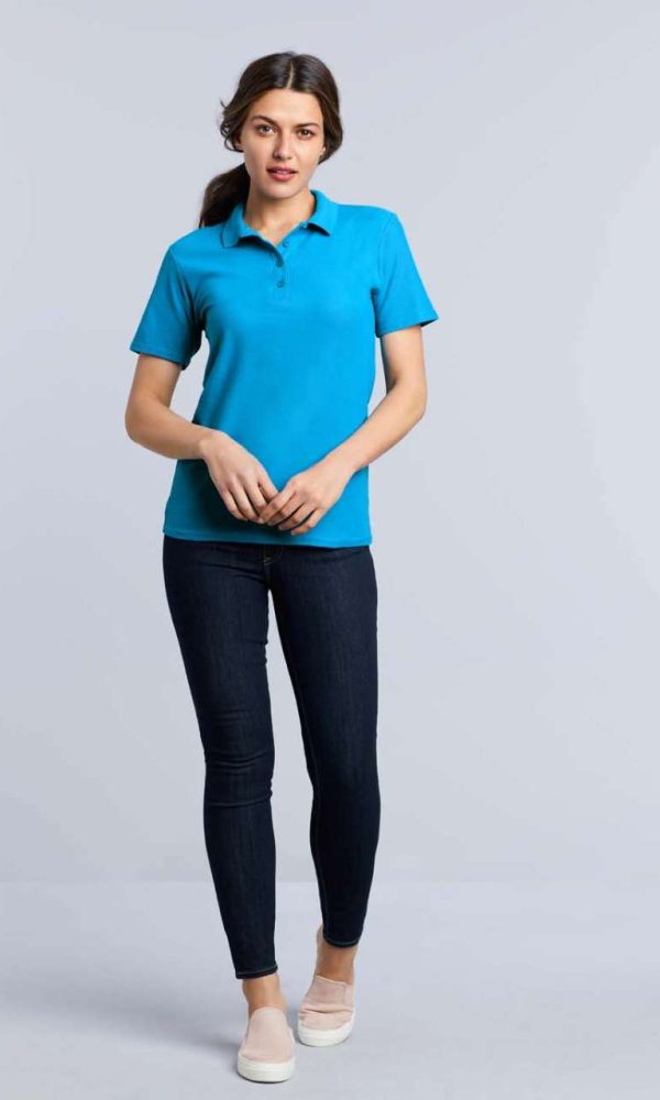 SOFTSTYLE® LADIES' DOUBLE PIQUÉ POLO
