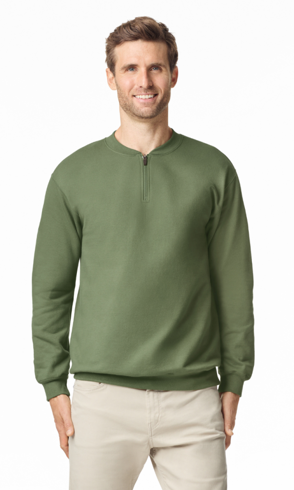 SOFTSTYLE MIDWEIGHT ADULT FLEECE 1/4 ZIP SWEATSHIRT
