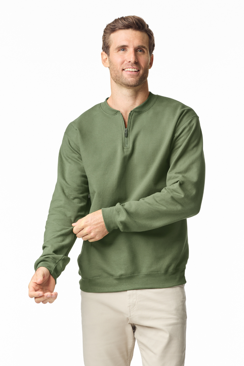 SOFTSTYLE MIDWEIGHT ADULT FLEECE 1/4 ZIP SWEATSHIRT - Slika 3