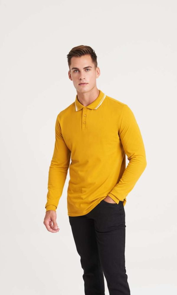 LONG SLEEVE TIPPED 100 POLO