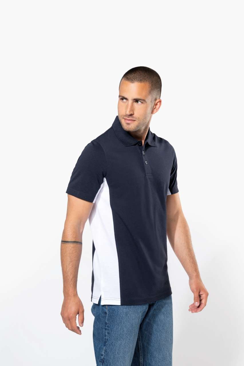 FLAG - SHORT-SLEEVED TWO-TONE POLO SHIRT - Slika 2