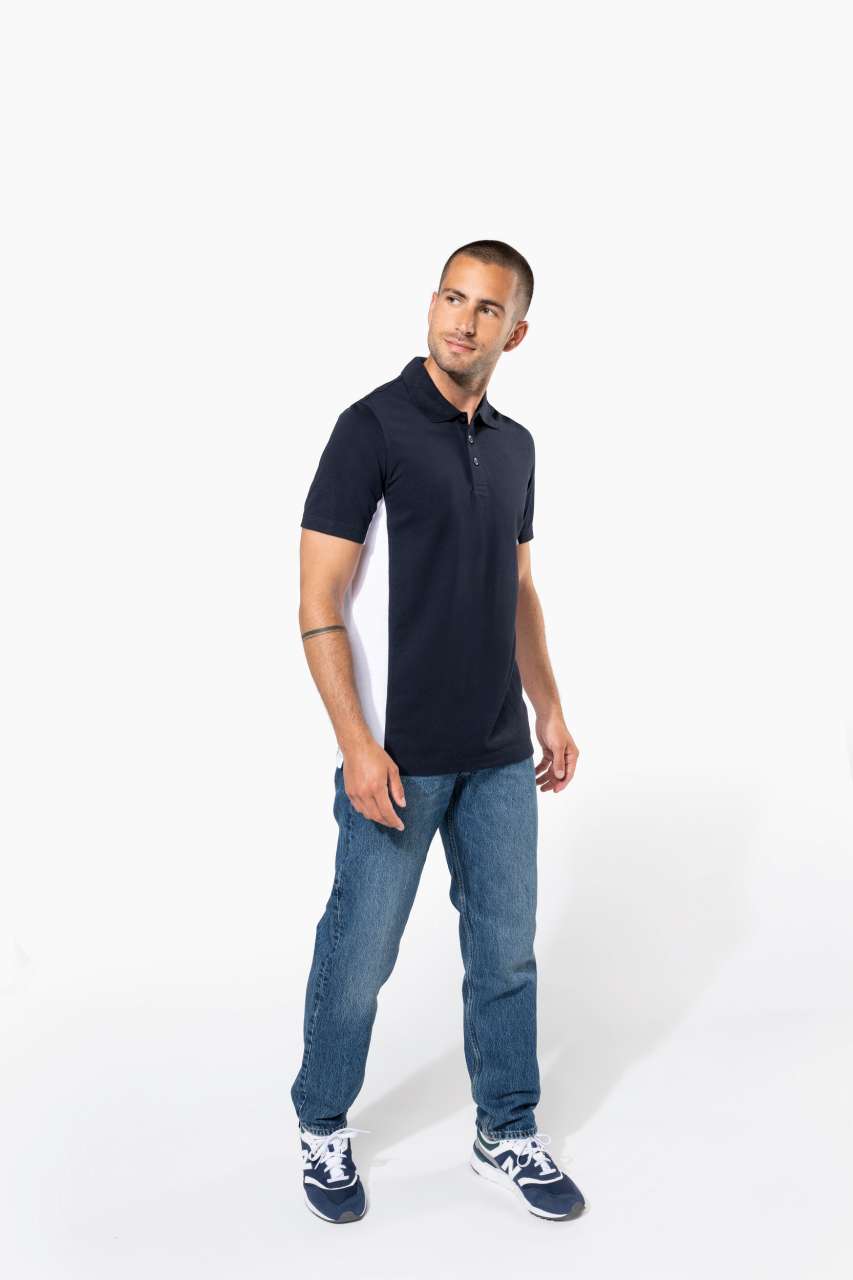 FLAG - SHORT-SLEEVED TWO-TONE POLO SHIRT - Slika 4