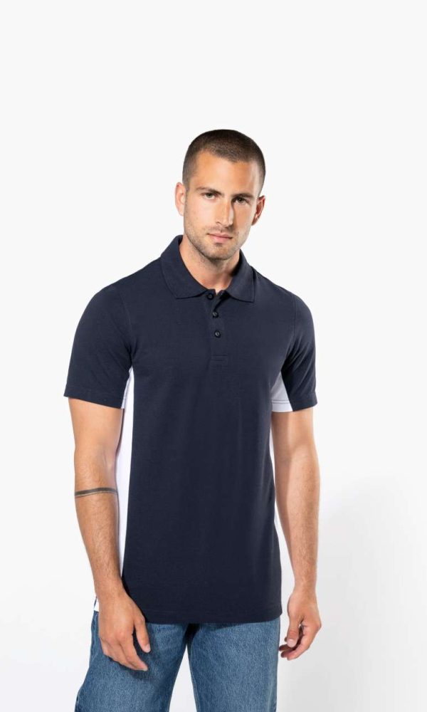 FLAG - SHORT-SLEEVED TWO-TONE POLO SHIRT