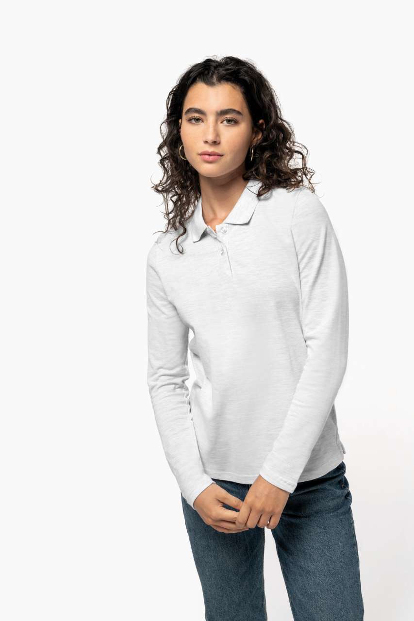 LADIES' LONG-SLEEVED POLO SHIRT - Slika 3