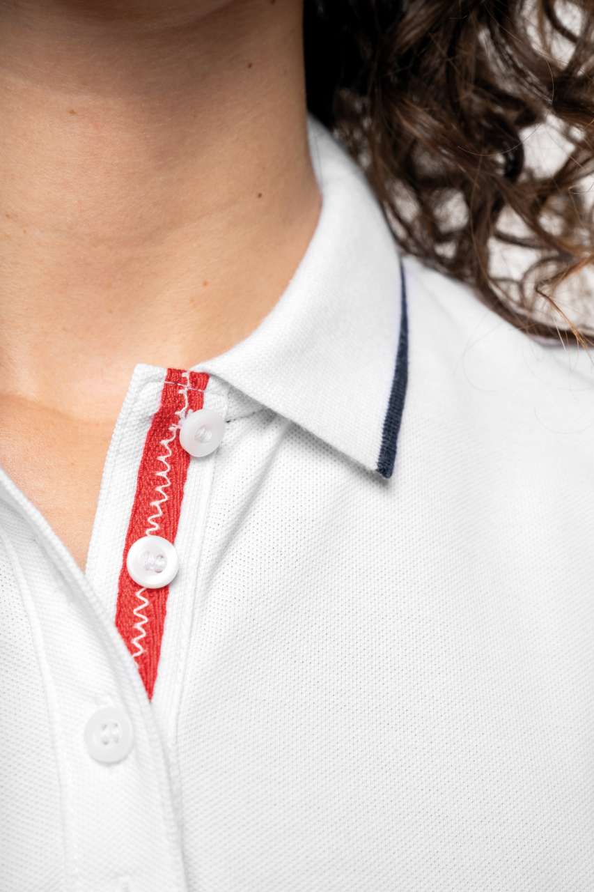 LADIES' SHORT-SLEEVED PIQUÉ KNIT POLO SHIRT - Slika 2