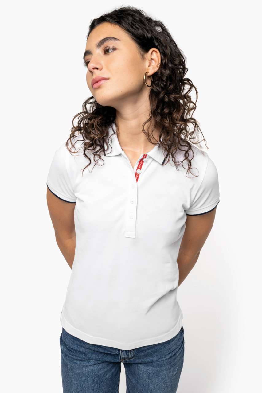 LADIES' SHORT-SLEEVED PIQUÉ KNIT POLO SHIRT - Slika 6