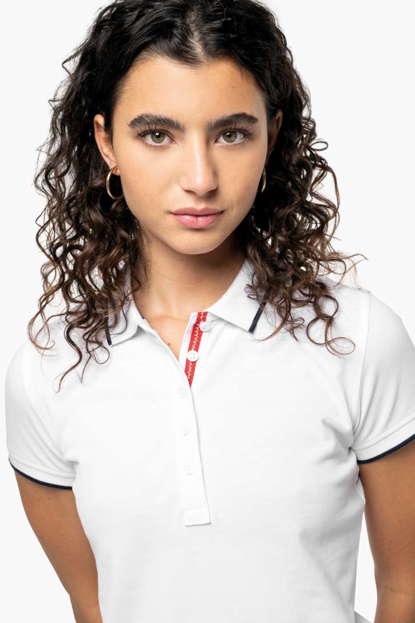 LADIES' SHORT-SLEEVED PIQUÉ KNIT POLO SHIRT - Slika 11