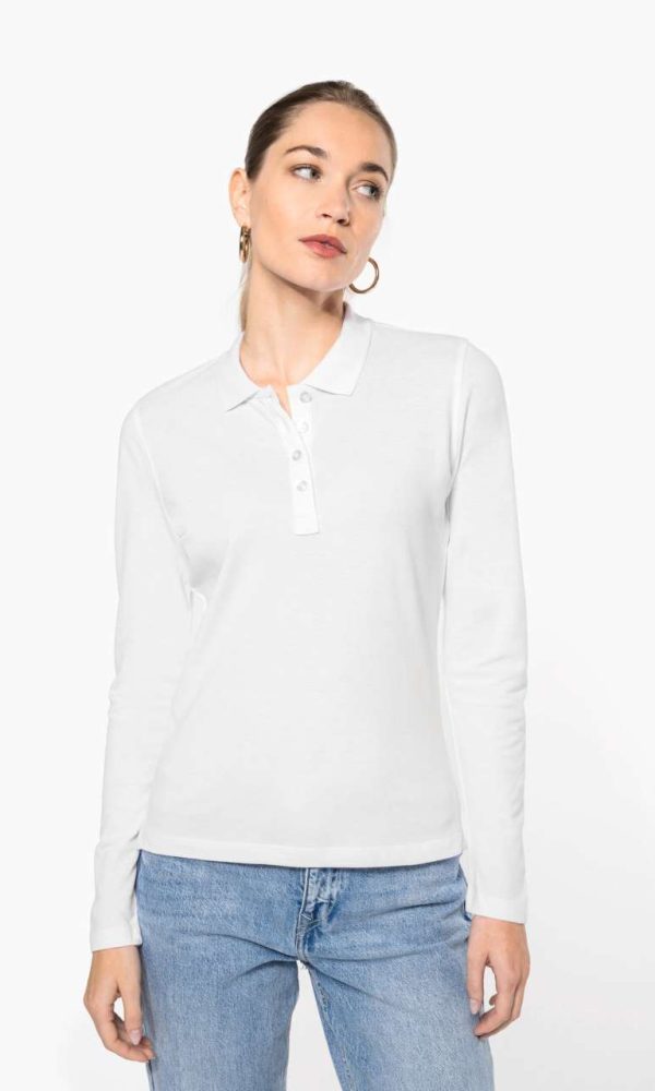 LADIES’ LONG-SLEEVED PIQUÉ POLO SHIRT