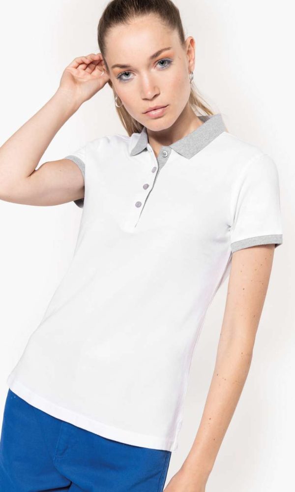 LADIES’ TWO-TONE PIQUÉ POLO SHIRT