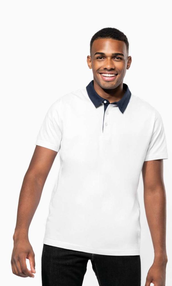 MEN'S TWO-TONE JERSEY POLO SHIRT