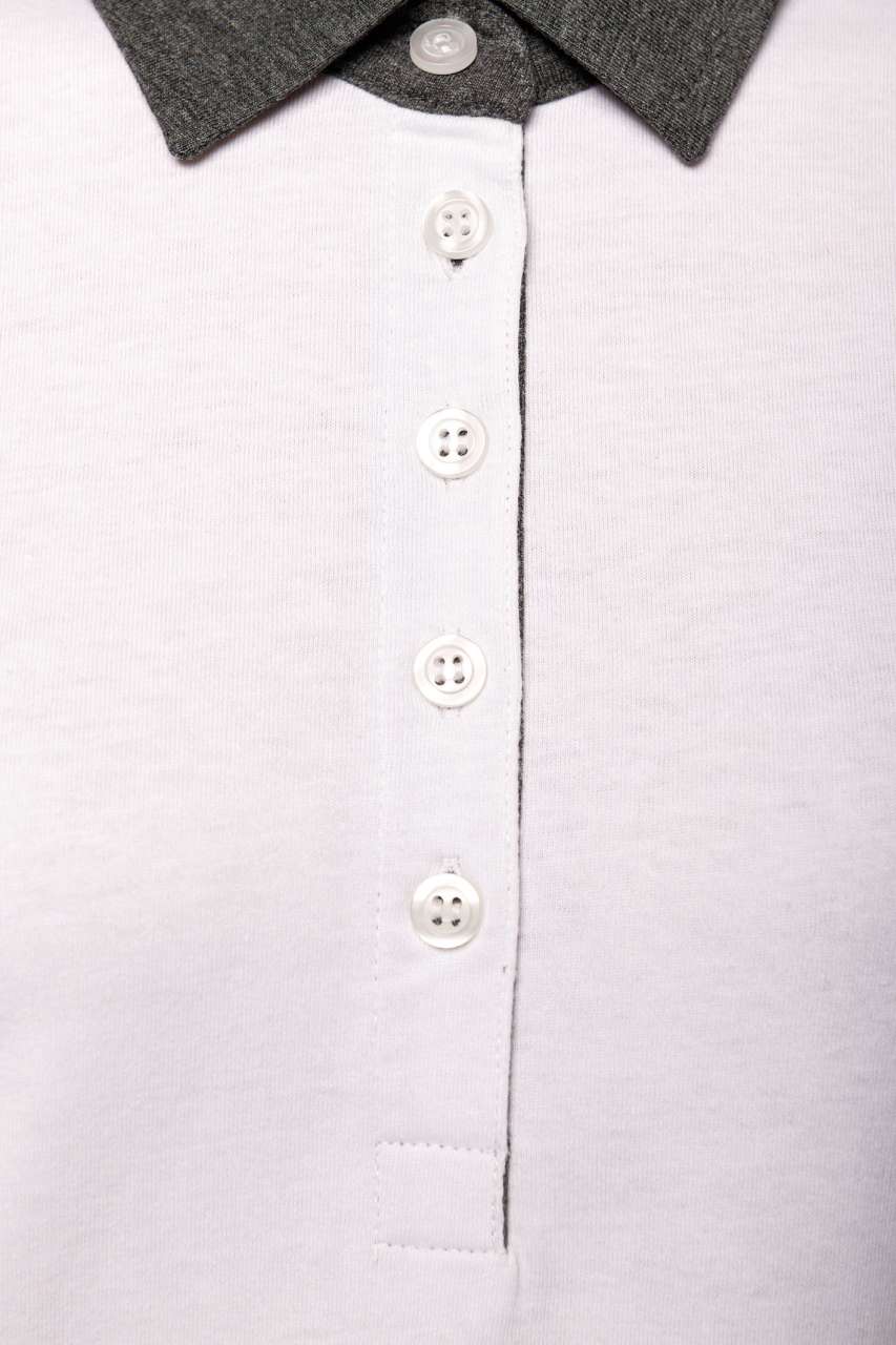 LADIES' TWO-TONE JERSEY POLO SHIRT - Slika 7