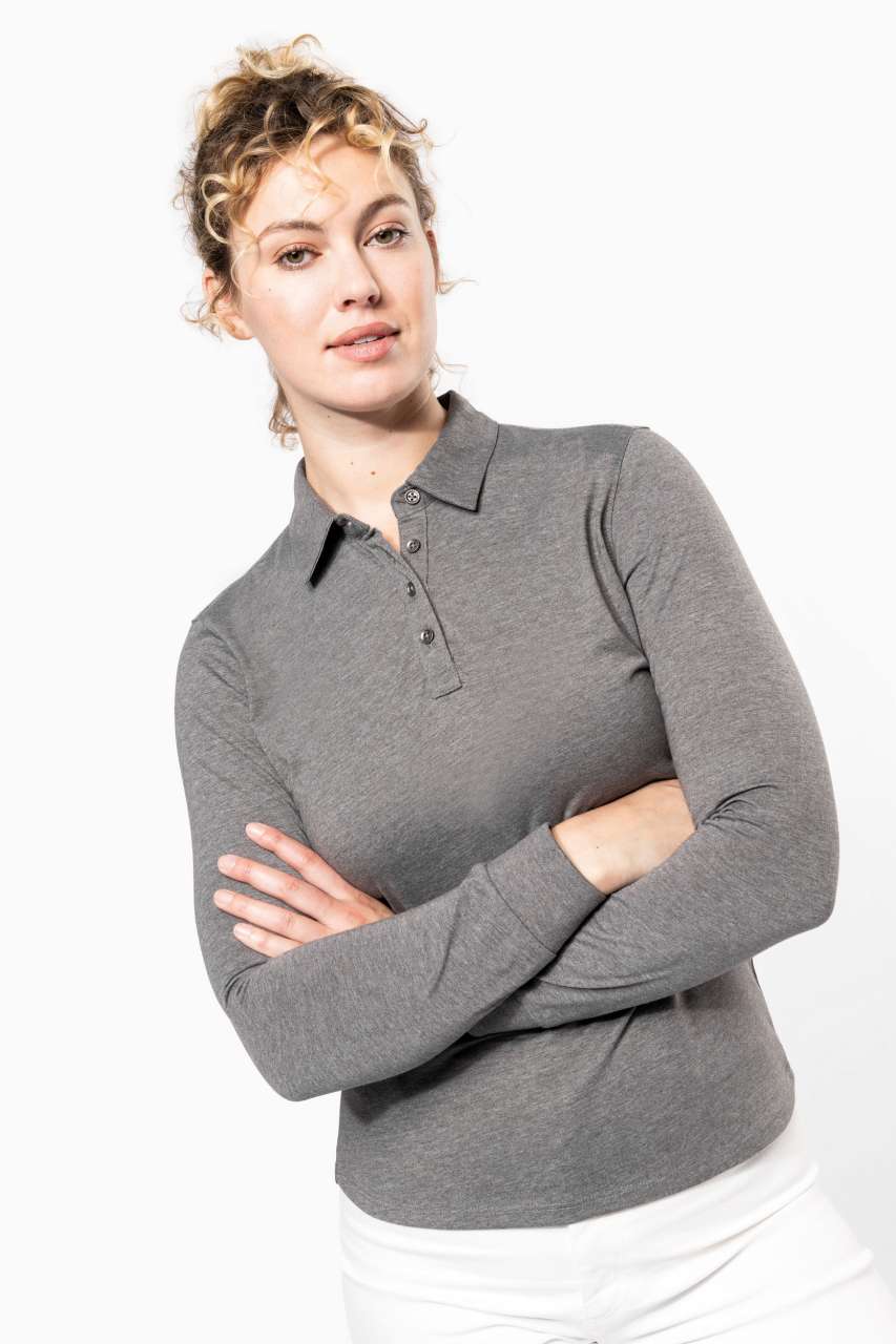 LADIES' LONG SLEEVE JERSEY POLO SHIRT - Slika 5