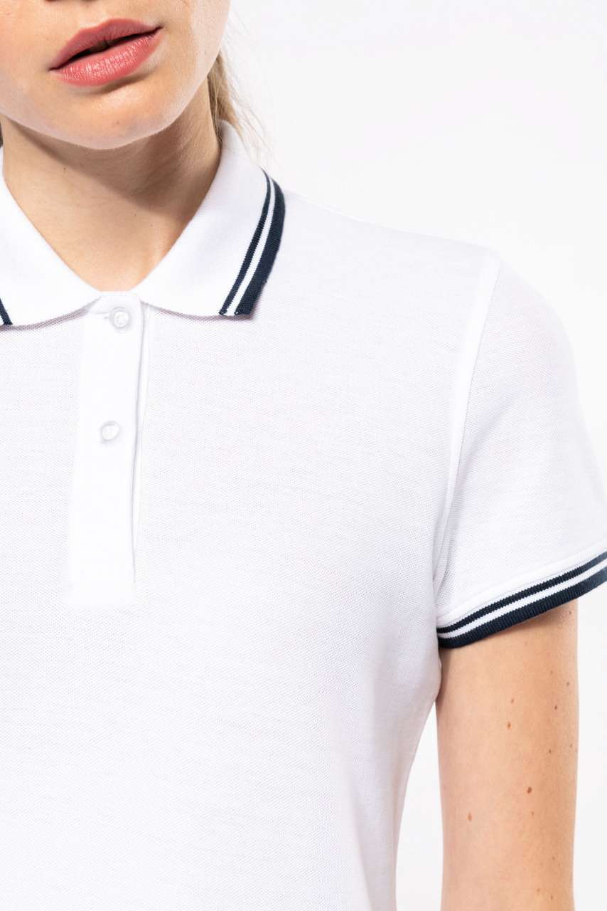 LADIE'S SHORT-SLEEVED POLOSHIRT WITH CONTRASTING PIPING - Slika 2