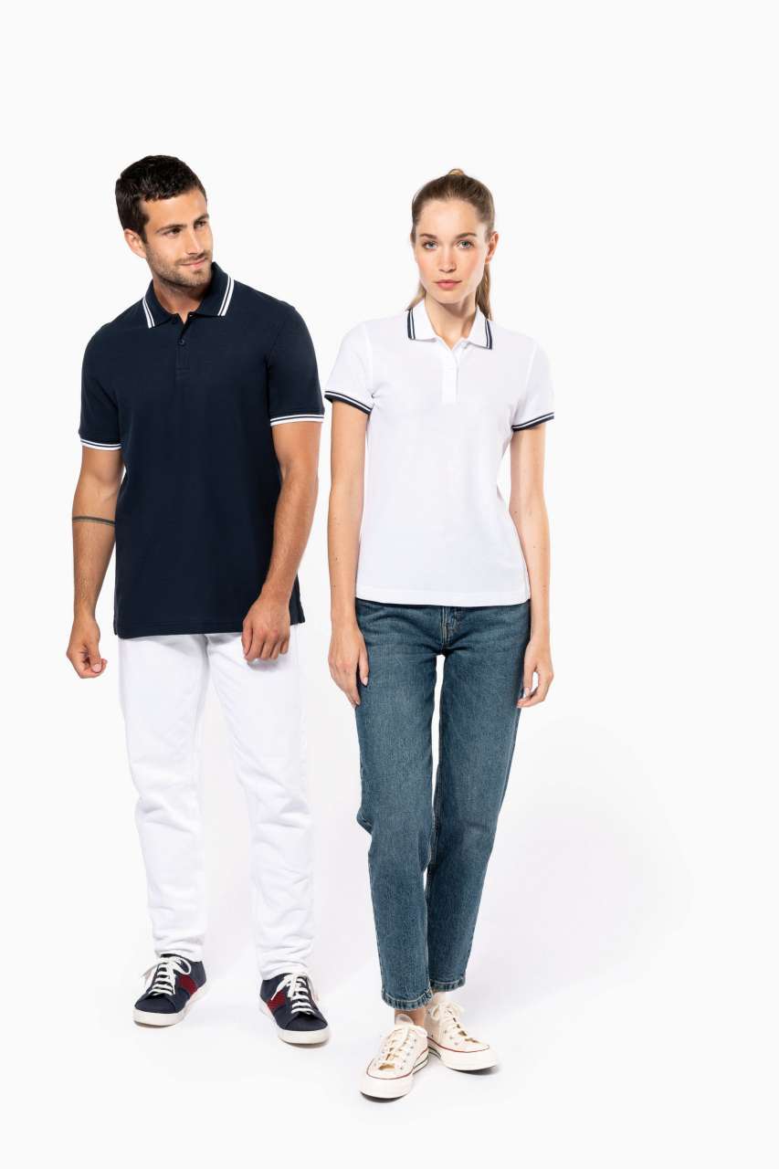 LADIE'S SHORT-SLEEVED POLOSHIRT WITH CONTRASTING PIPING - Slika 4
