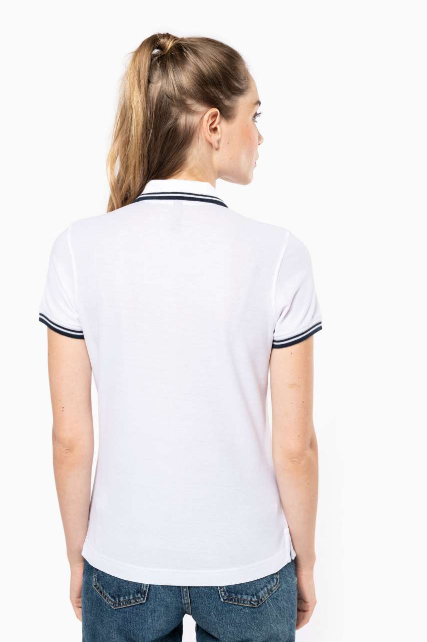 LADIE'S SHORT-SLEEVED POLOSHIRT WITH CONTRASTING PIPING - Slika 6
