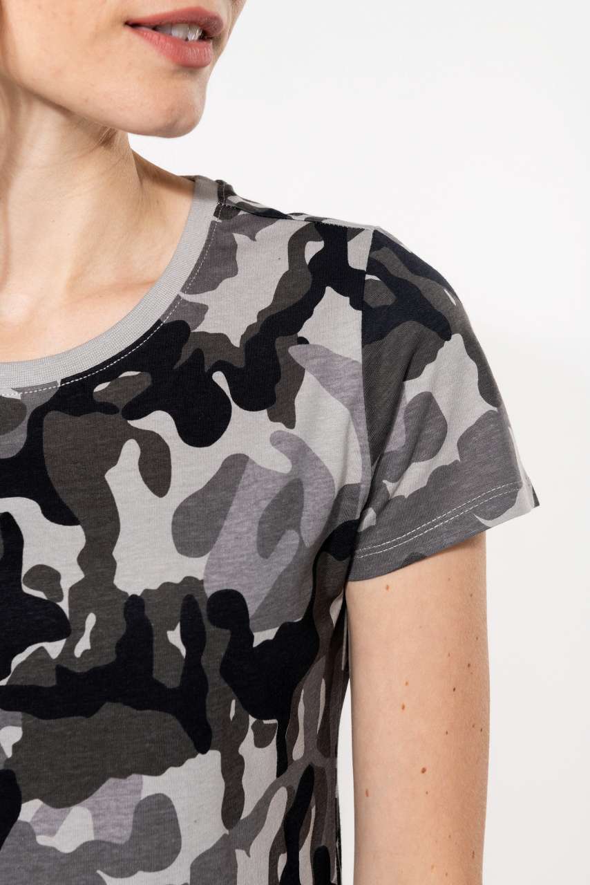 LADIES' SHORT-SLEEVED CAMO T-SHIRT - Slika 3