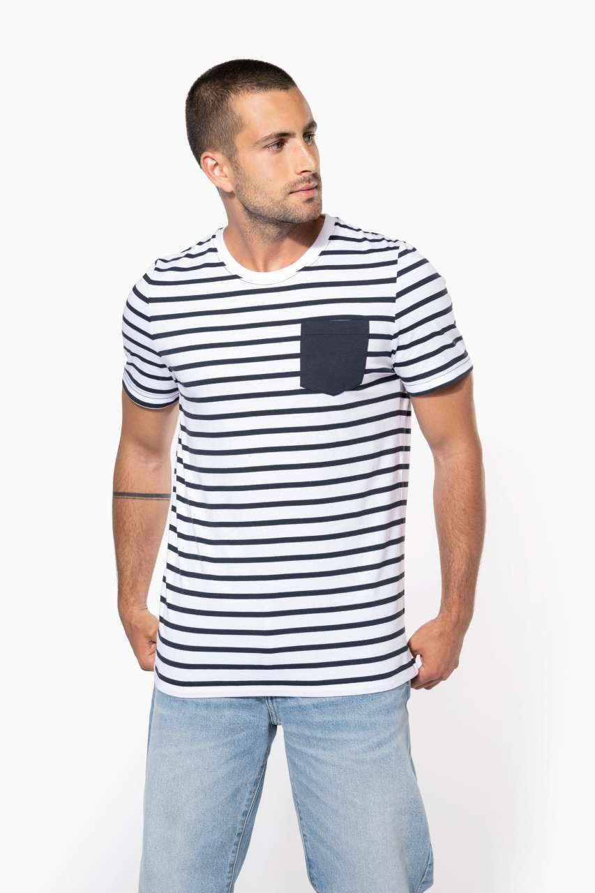STRIPED SHORT SLEEVE SAILOR T-SHIRT WITH POCKET - Slika 3
