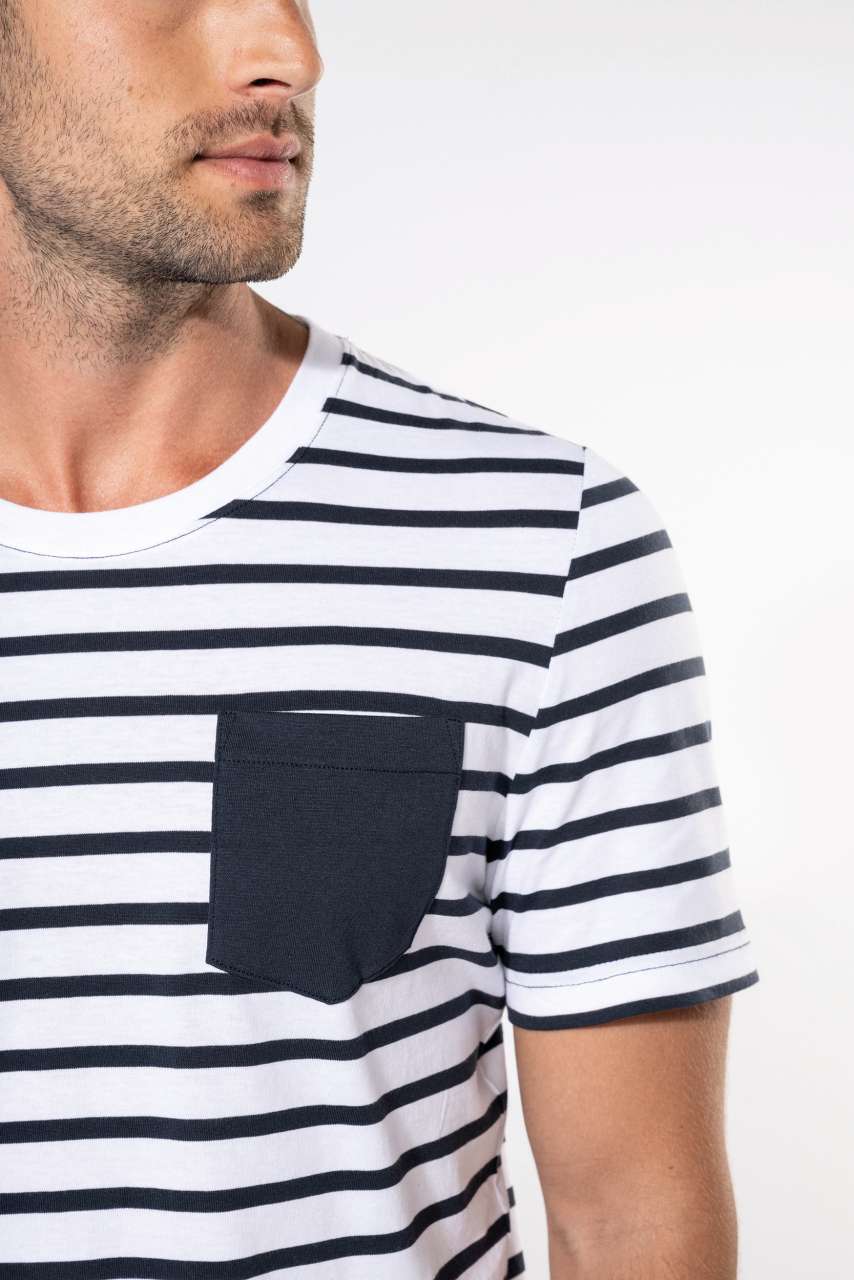STRIPED SHORT SLEEVE SAILOR T-SHIRT WITH POCKET - Slika 5