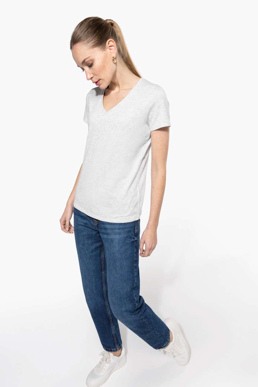 LADIES' SHORT-SLEEVED V-NECK T-SHIRT - Slika 3