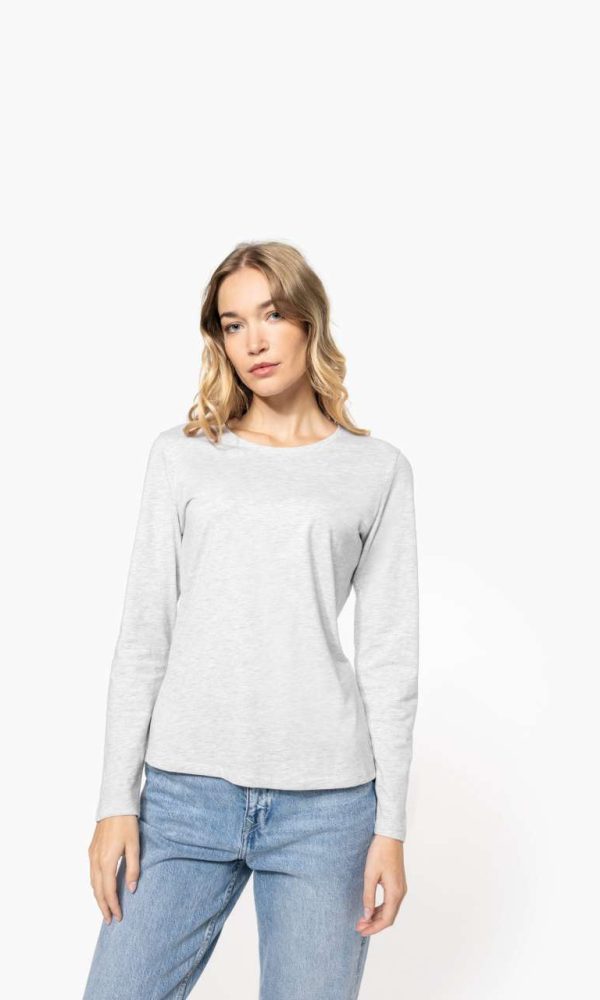 LADIES' LONG-SLEEVED CREW NECK T-SHIRT