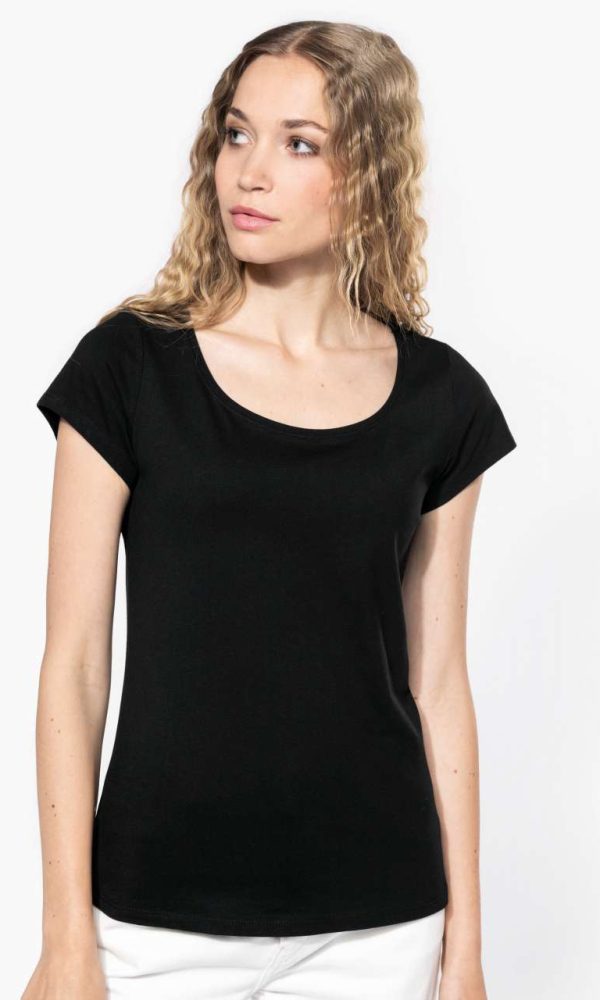 LADIES’ BOAT NECK SHORT-SLEEVED T-SHIRT