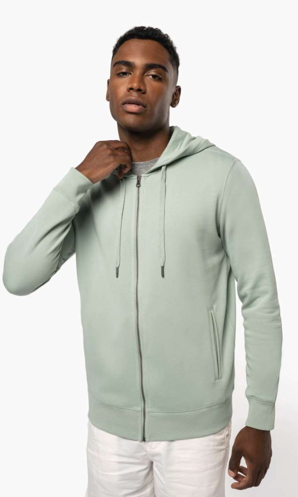 UNISEX ECO-FRIENDLY FRENCH TERRY ZIPPED HOODED SWEATSHIRT