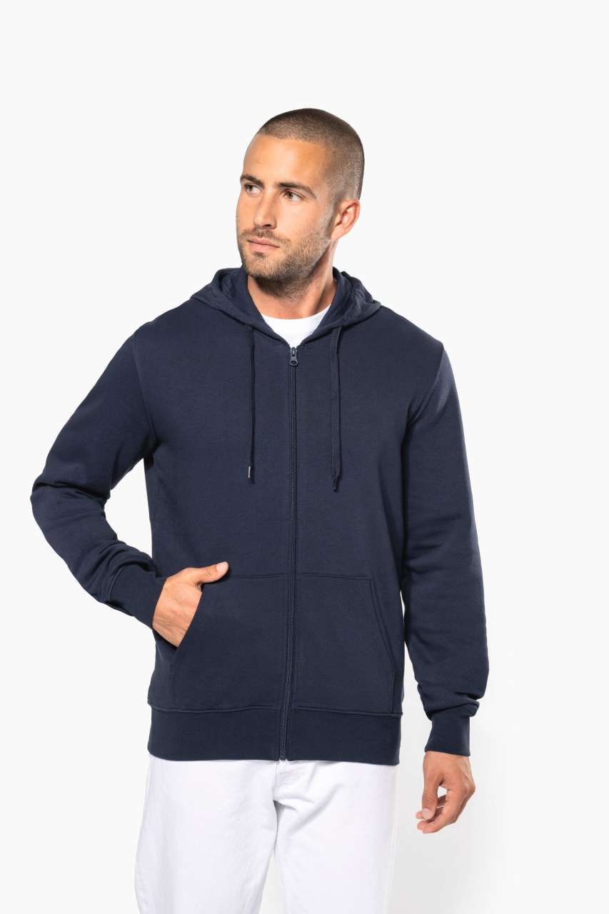 MEN'S ECO-FRIENDLY HOODED SWEATSHIRT WITH ZIP FASTENING - Slika 2