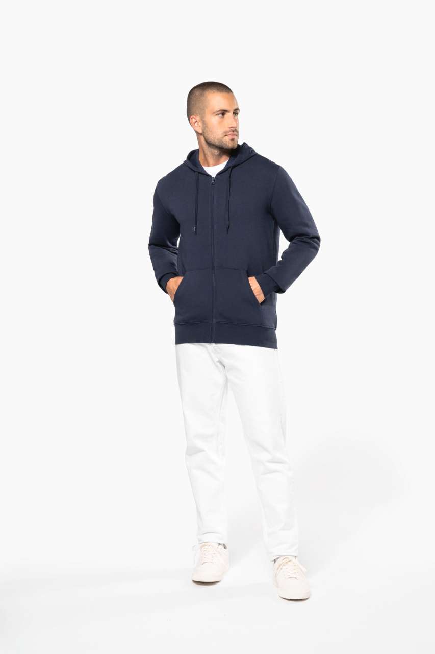 MEN'S ECO-FRIENDLY HOODED SWEATSHIRT WITH ZIP FASTENING - Slika 3