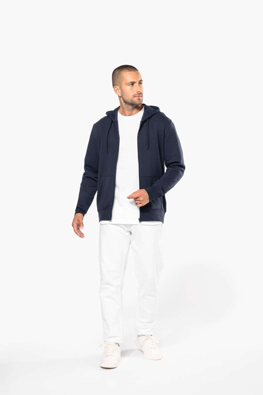 MEN'S ECO-FRIENDLY HOODED SWEATSHIRT WITH ZIP FASTENING - Slika 4