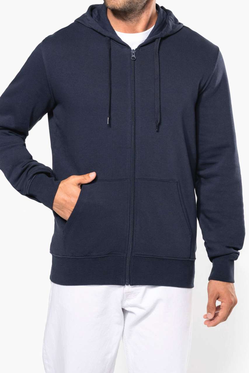 MEN'S ECO-FRIENDLY HOODED SWEATSHIRT WITH ZIP FASTENING - Slika 5