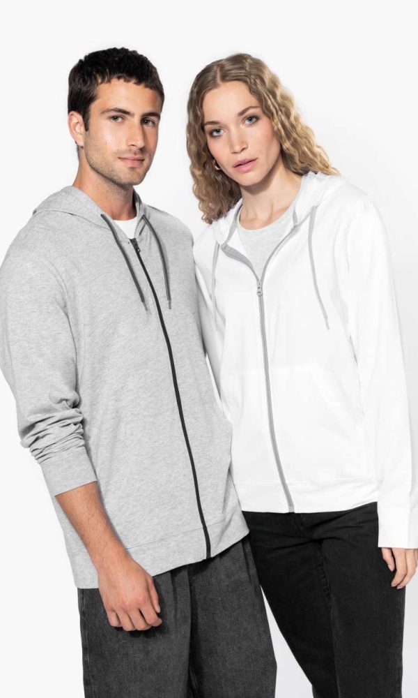 LIGHTWEIGHT COTTON HOODED SWEATSHIRT