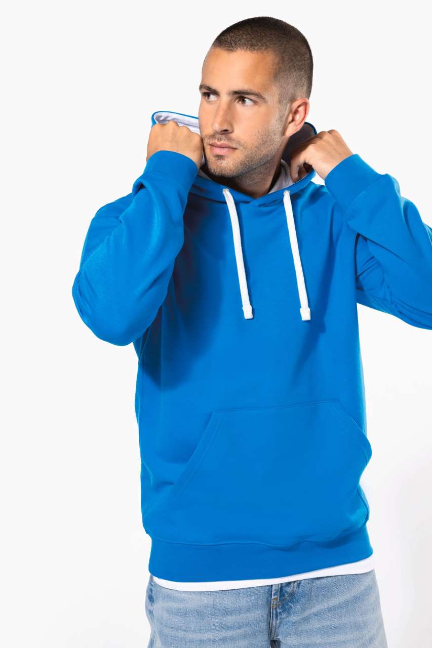MEN'S CONTRAST HOODED SWEATSHIRT