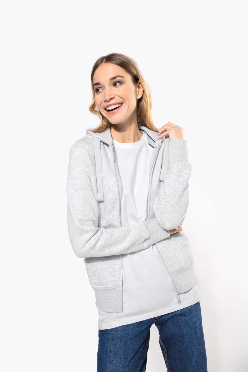 LADIES' FULL ZIP HOODED SWEATSHIRT