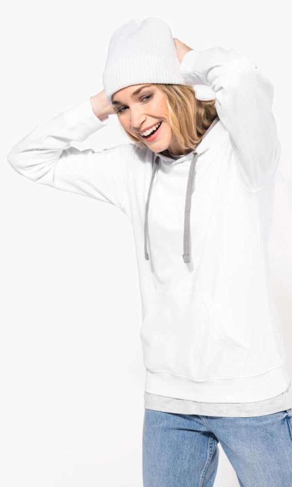 LADIES’ CONTRAST HOODED SWEATSHIRT