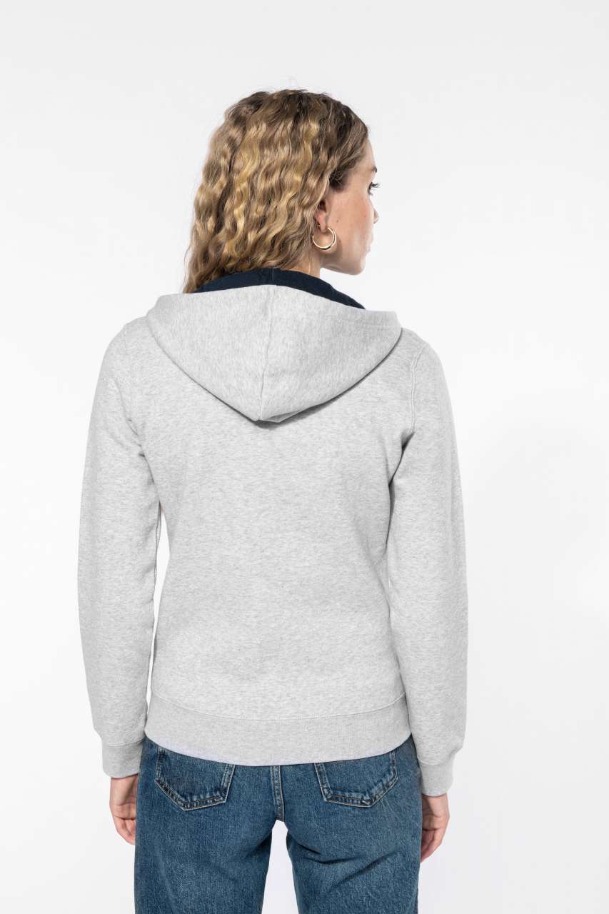 LADIES’ CONTRAST HOODED FULL ZIP SWEATSHIRT - Slika 2