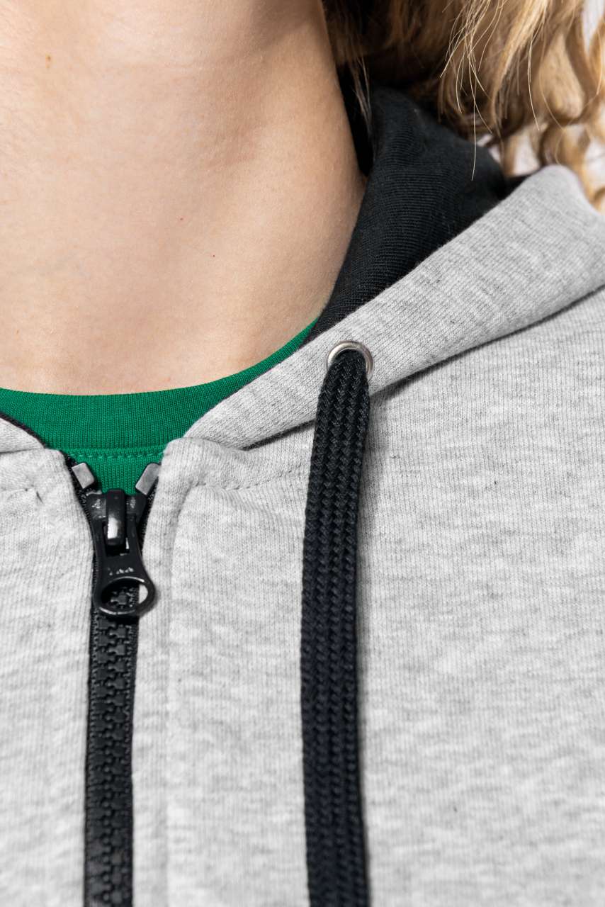LADIES’ CONTRAST HOODED FULL ZIP SWEATSHIRT - Slika 4