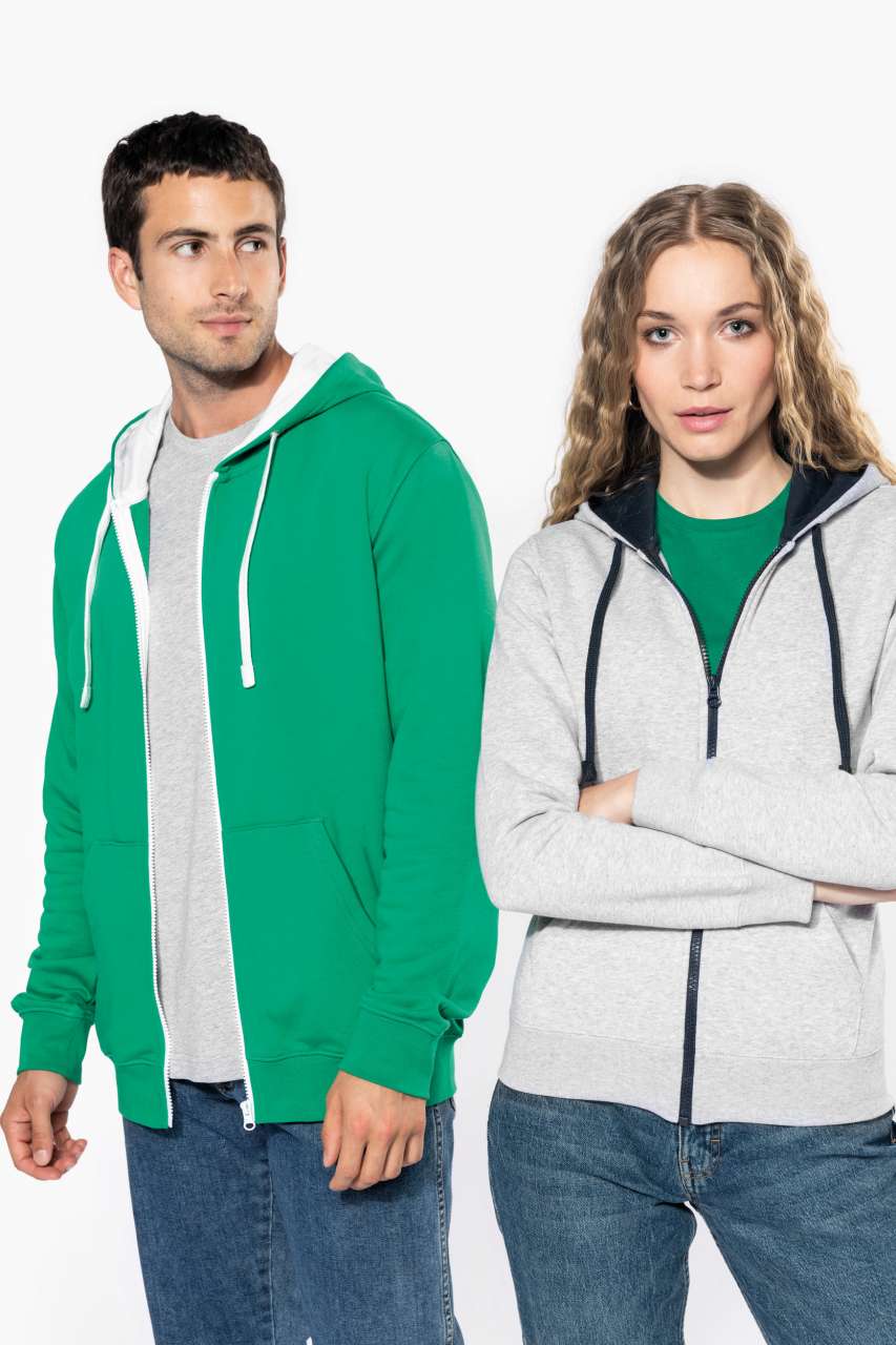 LADIES’ CONTRAST HOODED FULL ZIP SWEATSHIRT - Slika 7